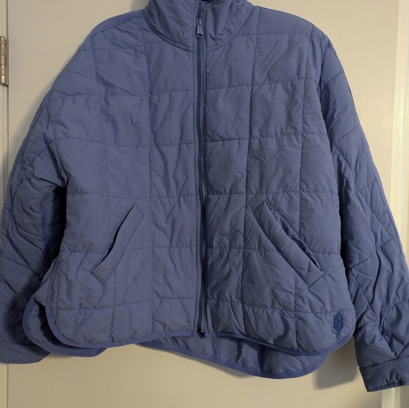 Free People Pippa Packable Puffer Jacket in Blue Blueberry Medium - Picture 10 of 13